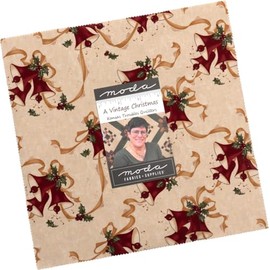 A Vintage Christmas Layer Cake®, 42 10-inch Precut Fabric Quilt Squares by Kansas Troubles Quilters