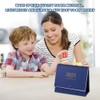 Small 2025 Desk Calendar,Blue Standing Flip Desktop Calendar,Daily Schedule Tiny