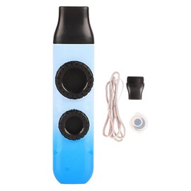 Kazoo Plastic Professional Adjustable Tone Musical Instrument with 10Pcs Flute Diaphragms for Ukulele Violin High  Gloss Blue White Gradient
