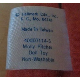 1979 Molly Pitcher Doll 41 Years Old Great Condition 7"