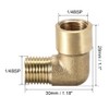 sourcing map Brass Pipe Fitting 90 Degree Elbow 1/4 (BSP)