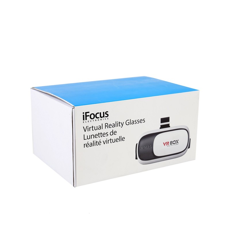 iFocus Electronics Virtual Reality Glasses, 4.5 inches, White
