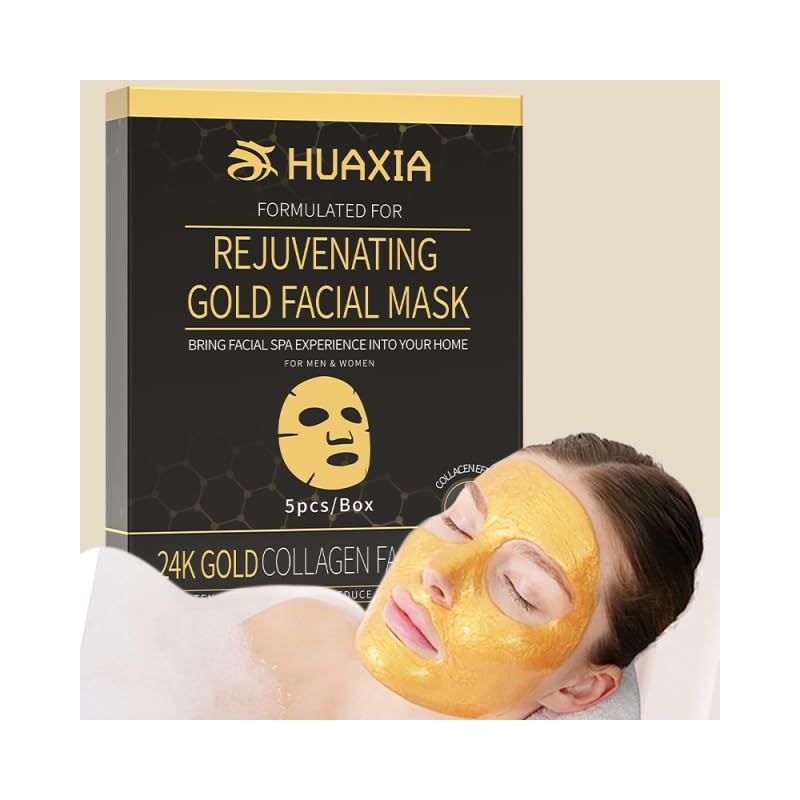 Huaxia 24K Gold Rejuvenating Hydro Collagen Facial Mask for Skin