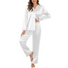 Ekouaer Silk Satin Pajamas Set Women's 2 Piece Pjs Long