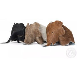 Luxury Cowhides Decorative Handmade Mini Elephant Doll - Assorted Tones