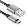 deleyCON deleyCON 1,5m Nylon Micro USB Kabel Ladekabel Datenkabel Metallstecker