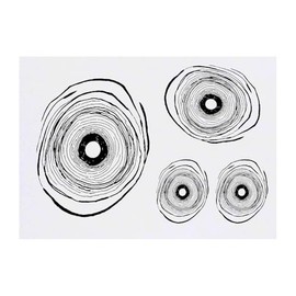 4 x 'Black Hole ' Temporary Tattoos - Water Resistant, Skin-Safe, Non-Toxic Transfers, Mixed Sizes (TO00075000)