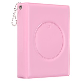PATIKIL 3 Inch Mini Kpop Photocard Binder 2.5"x3.5" Album with 32 Pockets Small Picture Holder Book for Collection, Pink