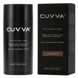 CUVVA CUVVA Hair Building Fibers (30g) - Instantly Fill in Fine and Thinning Hair to Create a Thicker, Fuller Look - 10 Different Shades for Men & Women - Light Brown