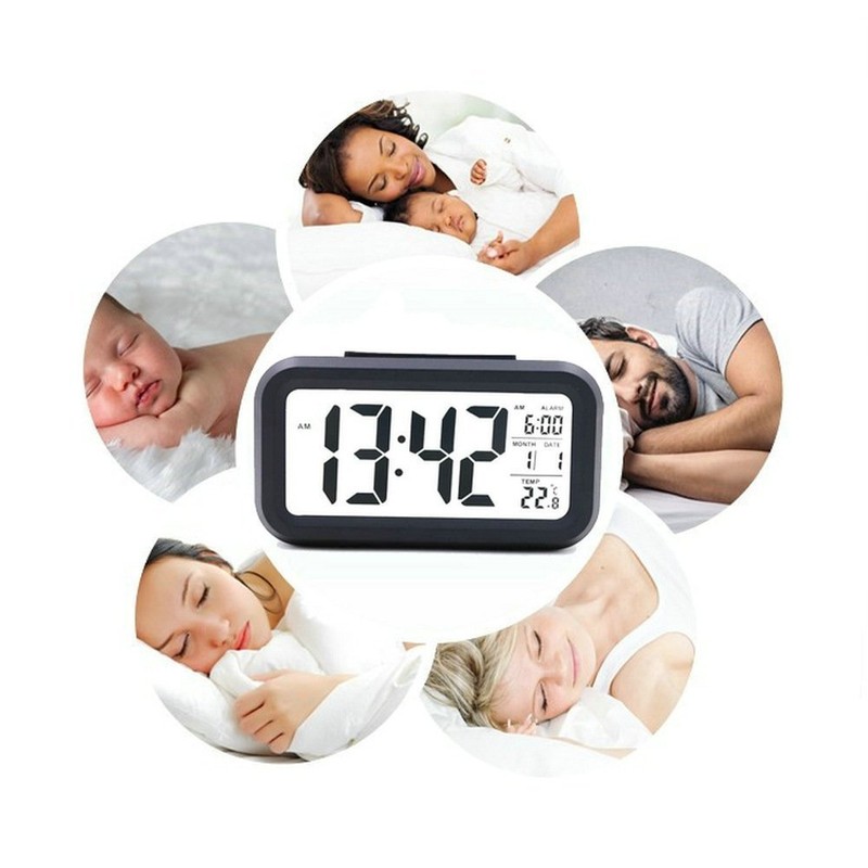 Cisixin LED Digital Alarm Clock, Night Light, Digital Alarm Clock,