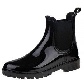 JOSMO Women's Woman-Rainboot Rain Boot, Low Calf Black, 9