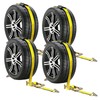 Autofonder Car Tie Down Straps for Trailers-10,000lbs Break Strength-2inx10ft Heavy