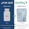 Wellthy Glicinato de Magnesio 120 Cápsulas. 432mg, 100% Natural, Alta