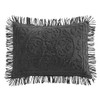 Beatrice Home Fashions Medallion Chenille Bedspread, King Sham, Charcoal