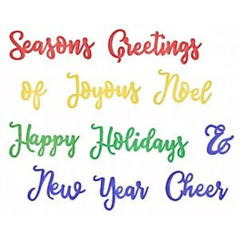 Sizzix Christmas Phrases #2 Sizzix Thinlits Thin Metal Die Set