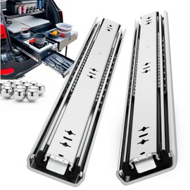 REGUDA Heavy Duty Drawer Slides Full Extension Locking Runners with Lock 16 18 20 22 24 26 28 30 32 34 36 38 40 Inch Side Mount Ball Bearing Rails 500 Lb (Load:250 lb (No Lock) -W:53mm, 22 inch)