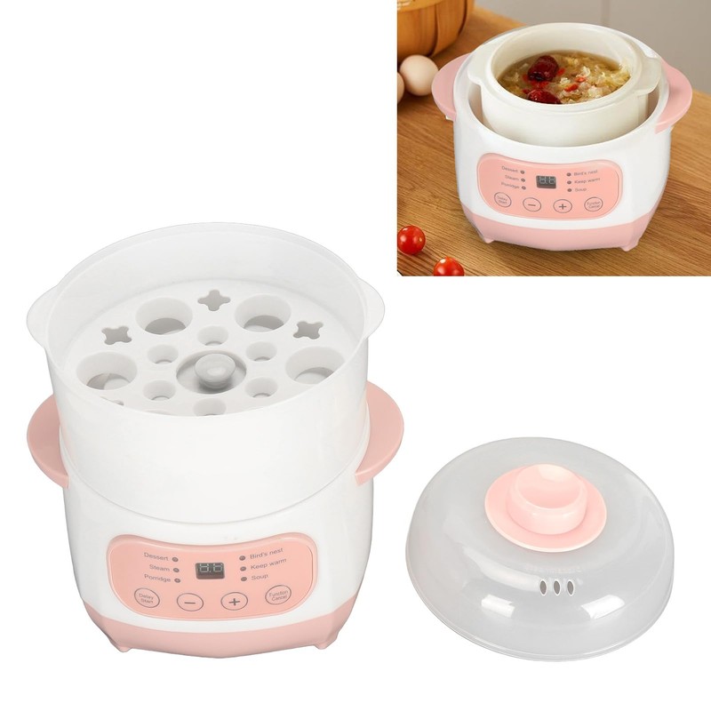 lvifloae Electric Stew Pot Appointment Timing Smart Prevent Dry Burning