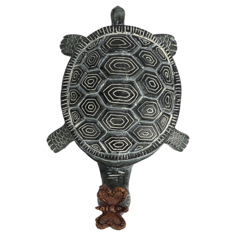 Turtle Butterfly Garden Statue Resin Fade Proof Weather Resistant Curious