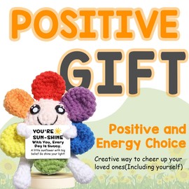 AICase for Dandy's World Merch Positive Sunflower Crochet Animals Inspirational Fanny Knitted Unique Small Ideas Decorations Birthday Gifts for Women Men Her Him Sister Mom Dad Fans