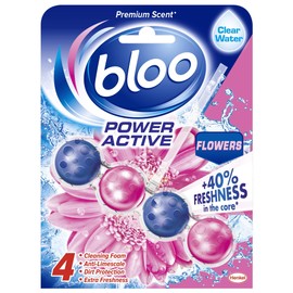 Bloo Power Active, Flowers, Toilet Rim Block, Pack of 10