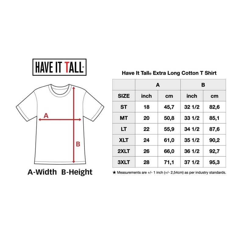 Have It Tall Extra Long T-Shirt -