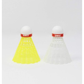 DHS Plastic Nylon LED Shuttlecock Badminton Indoor | Outdoor Birdies High Stability and Durability