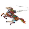 WEVENI Dainty Horse Earrings For Women Acrylic Earrings Dangle Cute