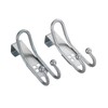 WENKO Türhaken Lochdesign 2er Set, 2er Set Schrankhaken, Kleiderhaken, Badezimmerhaken