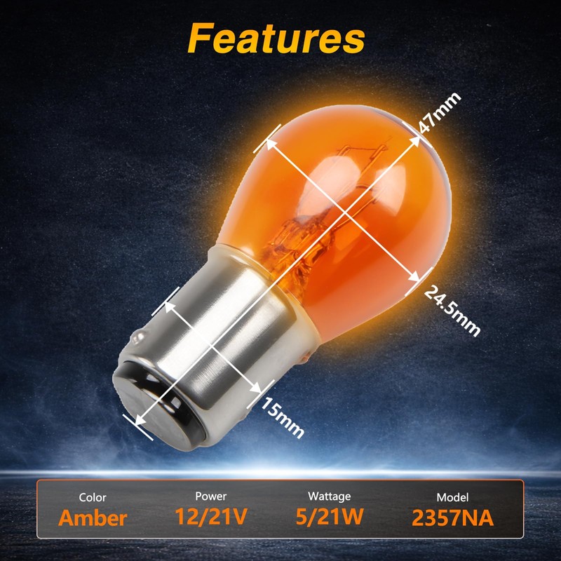 KPALAG 2-Pack Front Turn Signal Light Socket with Bulbs and