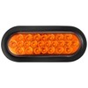 Partsam 2pcs 6 inch Oval Amber LED Trailer Lights 24LED,