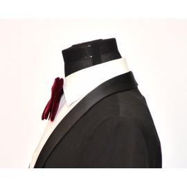 FERUCCI Mens FERUCCI Oversized Pre Tied- Burgundy Velvet Bowtie, Wedding  big bow tie