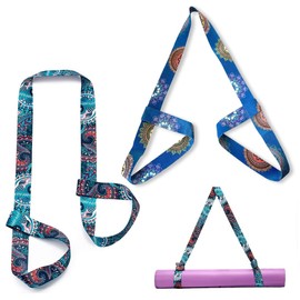 Slim Cotton Yoga Mat, 2 Pieces, Durable Yoga Mat Harness Strap Sling, Adjustable Yoga Mat Carrying Strap for All Yoga Mat Sizes, for Fitness, Sports, Training, Stretch, Pilates