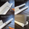 1 Pack White Twin Door Draft Stoppers, 96CM Double Side