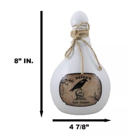 Ceramic Raven Crow Tail Tisane Mad Doctor Witchcraft Poison Prop Potion Bottle