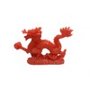 DMtse Chinese Feng Shui Dragon Lucky Red Color Figurine Statue