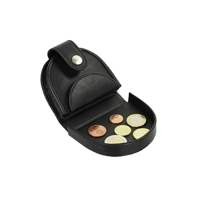 Branco Leather Men's Soft Cowhide Coin Purse, black, Modern