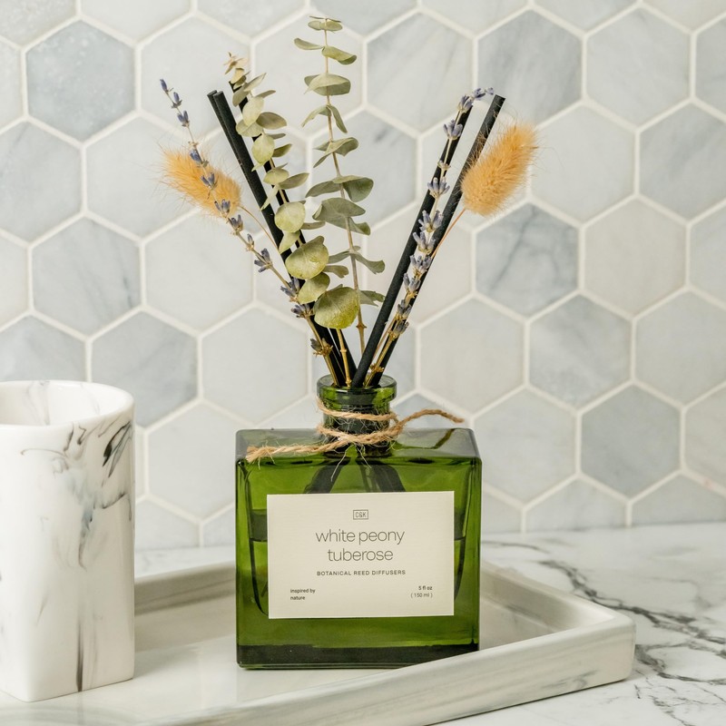 Craft & Kin Fall Reed Diffuser Set with Dried Flowers,