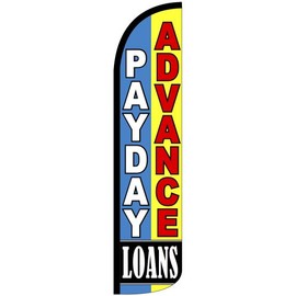Payday Advance Loans Swooper Windless Flag (full sleeve) 3ft X 11.5ft Flag by EZ Flags