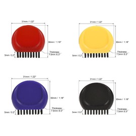 MECCANIXITY Mini Golf Club Brush Portable Pocket Dust Groove Cleaner, 4 Colors Pack of 5