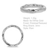 Carissima Gold Women's 9ct White Gold 3mm Polished and Textured
