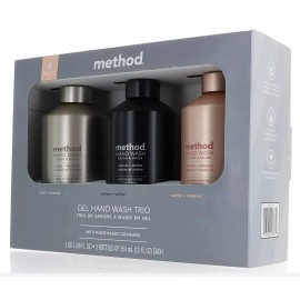 Method Soap Brushed Metal Pump Trio Hand Luxury Scent Wash Gel Plant Based