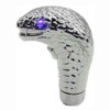 Car Manual Gear Shift Lever Knob Snake Chrome (Blue)