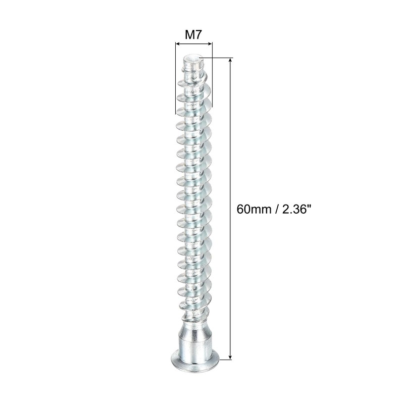 sourcing map 20Pcs M7x70mm Hex Socket Countersunk Head Self Tapping