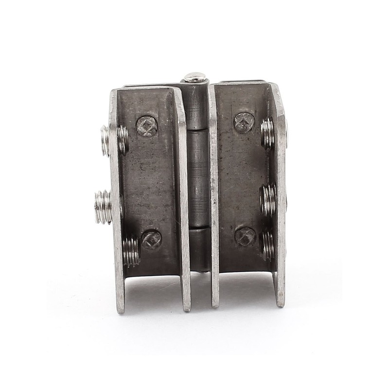 Sourcingmap Shower Door Metal Glass-to-Glass Clamp Clip Hinge for 8mm