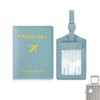 GHPKOTW 1 Set Reisepasshülle + Kofferanhänger, Passport Cover aus PU-Leder, Reise-Passhülle, Reiseorganizer, Reisezubehör, Für Reisepass, Kreditkarten, Personalausweis, Flugreisen, Internationale Reis