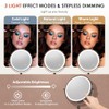 IMIKONA 9" Wall Mounted Lighted Makeup Mirror,4000mAh Rechargeable Double Sided