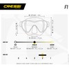 CRESSI F1 Mask Blue - Frameless Mask for Diving and
