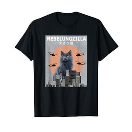 Nebelung Funny Cat Nebelungzilla T-Shirt
