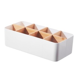 Crystal craft Desktop Storage, Trinket Case, Stylish, Pen Holder, Multi-functional, Office Organization, Stationery [White]