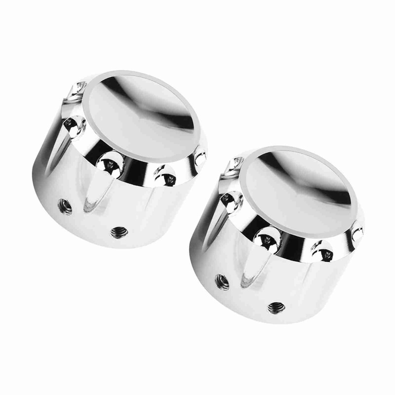 2pcs CNC Aluminum Motorcycle Front Axle Skull Nut Bolt Cover